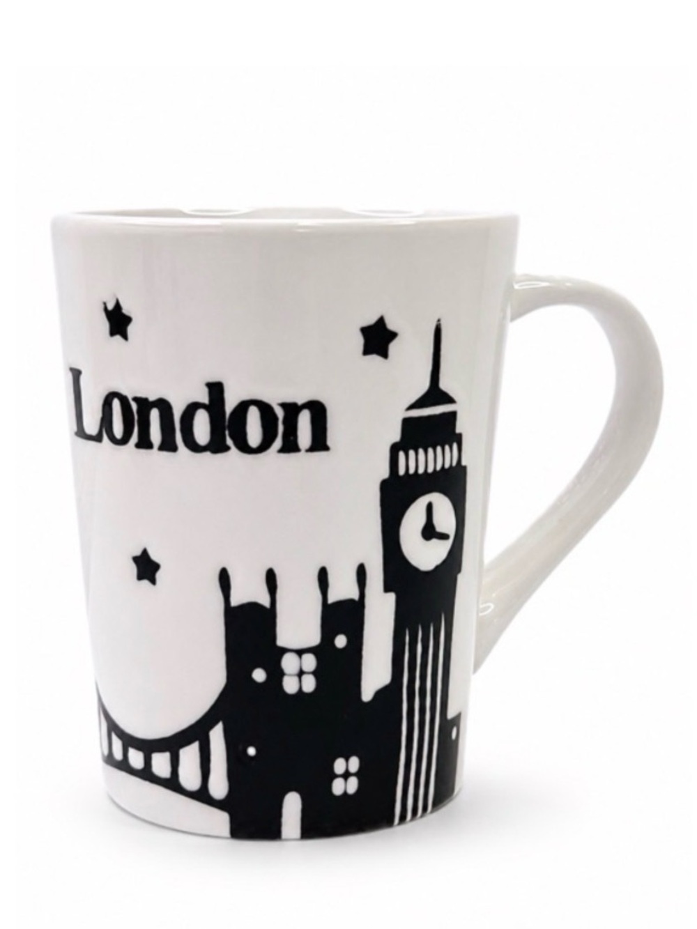 London Cityscape Skyline Cup Big Ben Bridge Etched Stoneware Coffee Mug‎ Tea